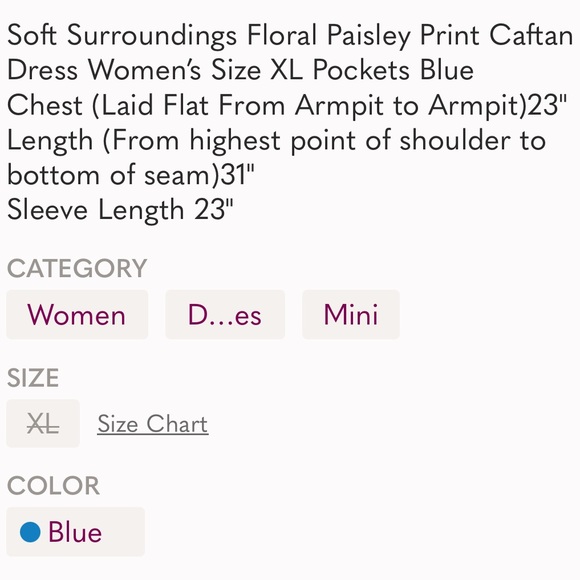 🌺 Soft Surroundings Boho Floral Nightgown / Sleepshirt w/ POCKETS 🌺 - Picture 6 of 6